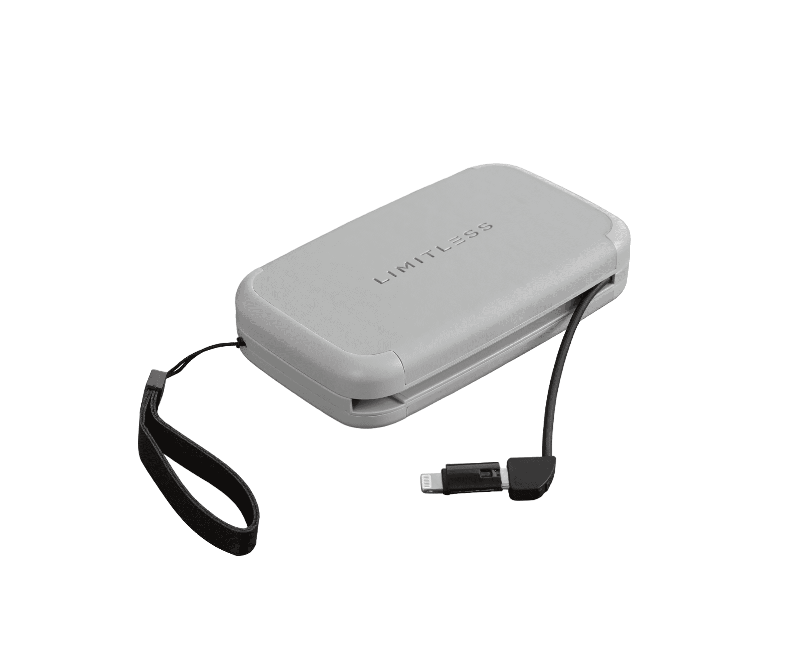 RFID Blocking Wallet & Power Bank With Built-In Charging Cable & Interchangeable Adapters (Charcoal)