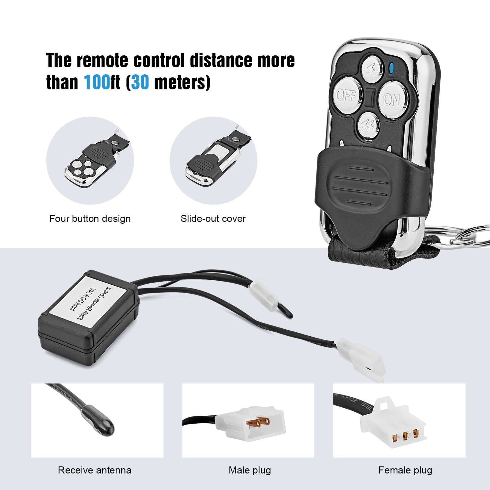 Wireless Remote Control ON/Off Switch Strobe For LED Work Light Bar Offroad  US