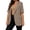 Khaki women loose blazer jacket a1, variant on Yrmaups Loose Fit Short Sleeve Business Blazer for Women, Casual Collared Button Front Open Cardigan Jacket, Lightweight Soft Work Office Daily Wear, Black XL