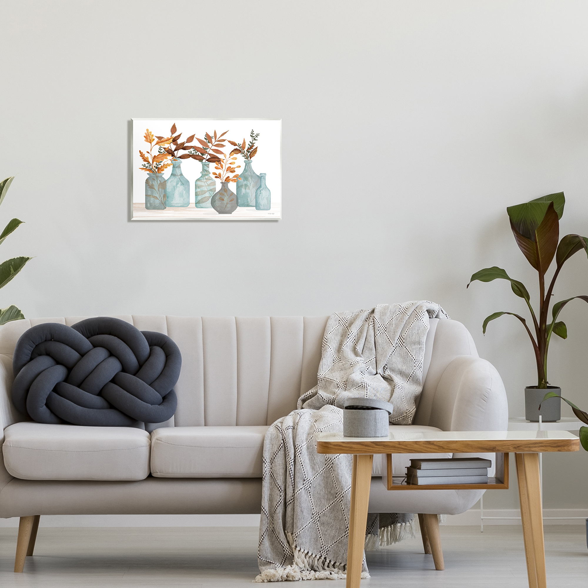 Stupell Varied Botanical Foliage Leaves Botanical & Floral Painting Wall Plaque Unframed Art Print Wall Art