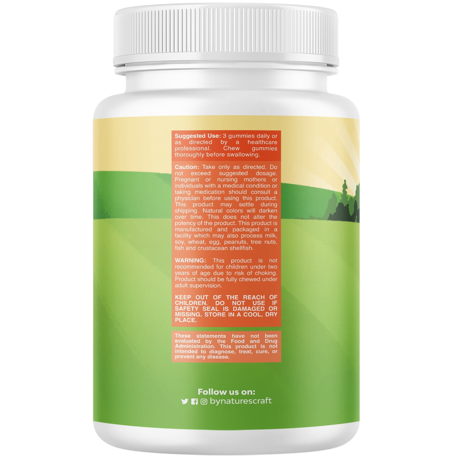 Natures Craft Plant-Based Omega 3 6 9 Gummies for Kids with Vitamin C – Immune Support, 180 Count