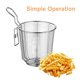 thumbnail image 4 of GOOHOCHY Colador de fideos de acero inoxidable, colador de olla caliente, colador de malla resistente al calor, suministros de cocina, 4 of 7