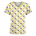 thumbnail image 5 of BEFOKA Graphic Scrub Tops Women Short Sleeve V Neck Medicals Nurse Shirt Printed Soft Casual Uniform with Pockets 2025 Scrub Tops for Women Comfortable Work Uniform Holiday Scrub Shirt, 5 of 5