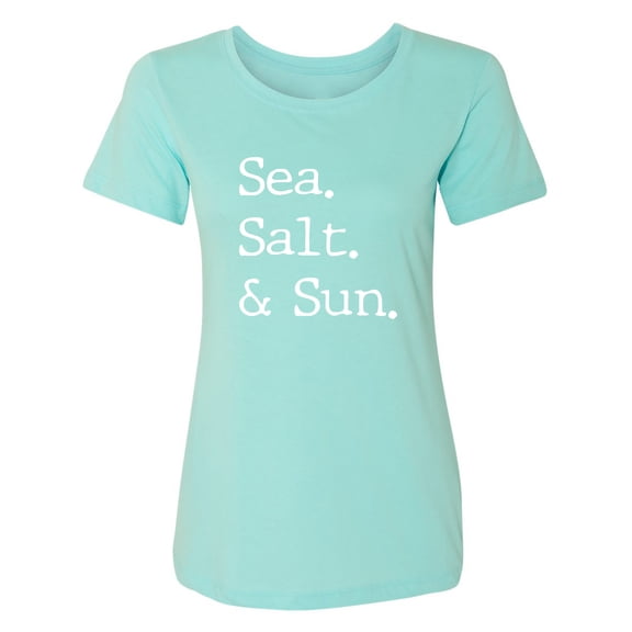 Sea. Salt. & Sun. Womens crewneck tee