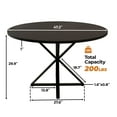 thumbnail image 4 of Ataucjin Round Dining Table for 4, 47" Dining Table, Circle Table, Dining Room Table with Heavy Duty Metal Base, Round Kitchen Table for Kitchen Dinning Room(only table), 4 of 7