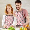 thumbnail image 5 of Pink Cow Strawberry Hat Pattern Apron-Garden Aprons for Women with Pockets-Cotton Linen Waterproof Kitchen Cooking Gardening Aprons Adjustable for Kitchen,Cooking,BBQ and Salon 33x27 Inch, 5 of 7