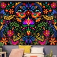 thumbnail image 3 of Mexican Tapestry, Cute Bright Colorful Ethnic Floral Birds Butterfly Pattern Boho Tapestry, Mexican Embroidery Style Trippy Hippie Aesthetic Tapestries for Bedroom Living Room Dorm, 3 of 6