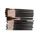 thumbnail image 4 of Cepillos de Maquillaje Profesional, Marrón Negro 22 Piezas de Cepillo de Maquillaje para Bodas, 4 of 8