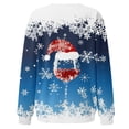 thumbnail image 3 of Atogsazn Women's Christmas Sweatshirt Casual Loose Long Sleeve Pullover Sweatshirts Festival Tops Clothing 01-Blue XXXL Fashion, 3 of 4