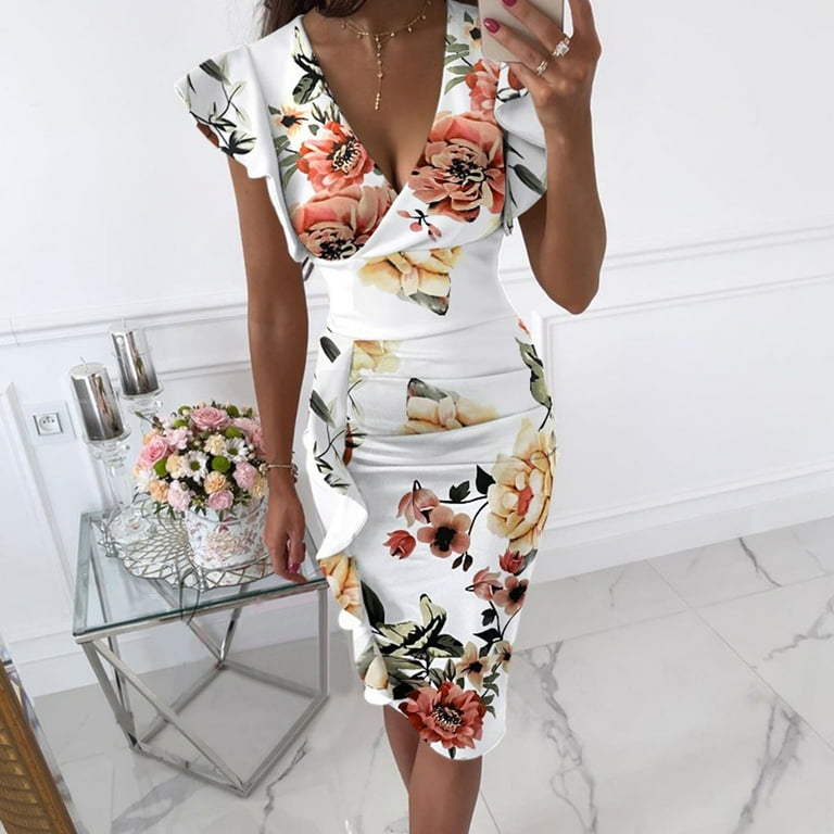 fvwitlyh Red Velvet Dress for Women Women s Summer Off Shoulder Vintage Floral Lace Flare Short Sleeve Loose Elegant Mini Dress Walmart