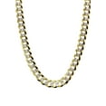 thumbnail image 2 of Mens Gold Chain - Solid Curb Diamond Cut Cuban Chain - Silver / 10K / 14K, 2 of 7