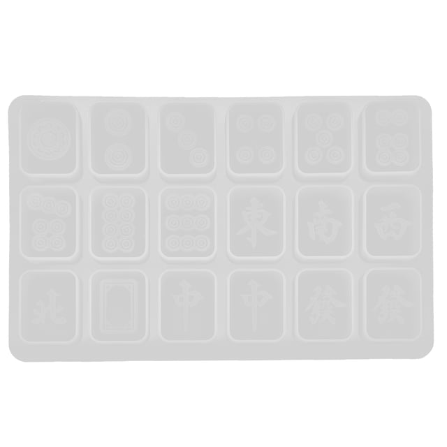 1 Set of Handmade Mahjong Mold Reusable Mahjong Mould Epoxy DIY Mahjong Maker Silicone Mold