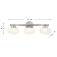 thumbnail image 7 of Barrow 3-Light Bathroom Vanity Light in Satin Nickel, 7 of 7