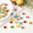 thumbnail image 4 of 16mm Heart Sew on Rhinestones, 20 Pcs Rhinestone Sequin Embellishments Crystal Glass Metal Base for Bedazzling, Purple, 4 of 7