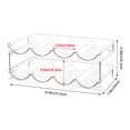 thumbnail image 3 of Gosuguu Clear Plastic 4-Bottle Storage Rack | Stackable Wine & Water Bottle Organizer | Detachable Compartments for Kitchen, Pantry or Bar | 13.78 x 11.81 x 7.87 Inches, 3 of 7