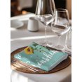 thumbnail image 6 of Turquoise Sunshine Sunflower Cloth Napkins Set of 4 Reusable Dinner Napkins, Pastoral Bees Farmhouse Floral Cocktail Napkin Washable Table Napkins for Wedding/Holiday Party/Baby Shower 20"x20", 6 of 7