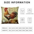 thumbnail image 6 of COMIO  Farmhouse Rooster Vintage Throw Pillow Covers Chicken Decorative Square Cushion Covers for Couch Office Bedroom Home Decor 2pc, 6 of 6