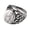 Silver, variant on Men's Stainless Steel Vintage Personalized Trend Simulation White Turquoise Ring Black Size 9