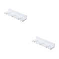 thumbnail image 1 of Ganchos colgantes autoadhesivos Inteprter soporte impermeable para de dientes estante de almacenamiento de cables colgador Blanco 2piezas, 1 of 6