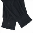 thumbnail image 6 of IROINNID Button Down Shirts for Men Winter Solid Color Button High Collar Jacket Top Blouse,Black, 6 of 8