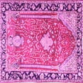 thumbnail image 1 of Ahgly Company Indoor Square Medallion Pink Traditional Area Rugs, 4' Square, 1 of 4