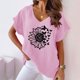 thumbnail image 2 of Gibobby Camisetas Mujer Manga Corta Camiseta estampada suelta casual cuello redondo manga corta camiseta mujer(Rojo,XL), 2 of 4