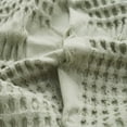 thumbnail image 6 of Superior Mai Geometric Waffle Cotton Blanket, Full/Queen, Sage, 6 of 9