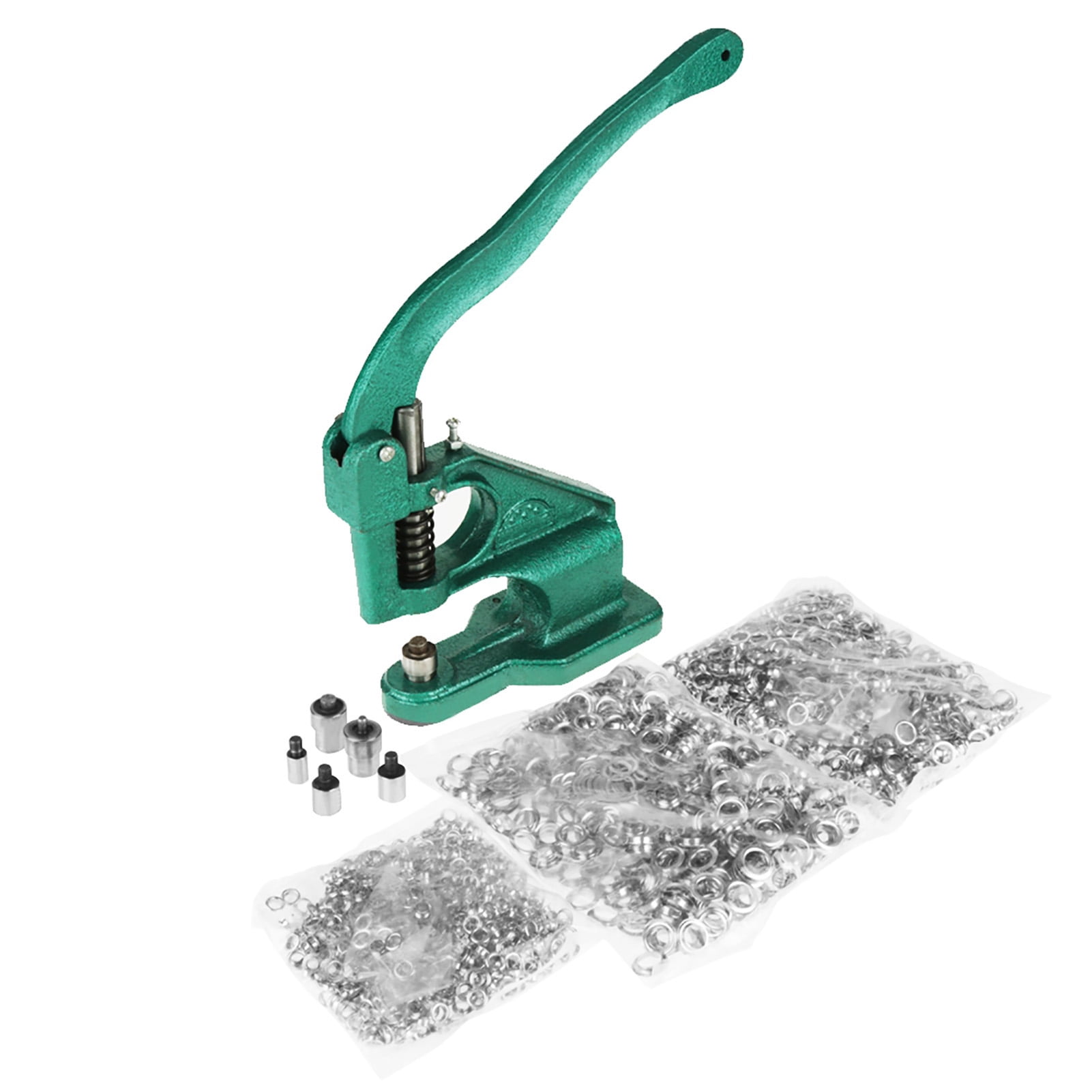 Hand Press Grommet Eyelet Machine, 3 Dies 1500pcs Grommets 6/10/12mm Hand Press Eyelet Punch Machine Eyelet Hand Press Tool For Banners Signs Awnings Posters DIY