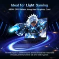 thumbnail image 3 of 17.3" IPS FHD-Gaming-Laptop, 8 Cores AMD Ryzen 7 6800H 32GB DDR5 RAM 1TB SSD (Beat i7-12700H Up to 4.7GHz) AMD Radeon 680M GPU-Computer with 100W Type-C Backlit Keyboard Fingerprint(Blue）, 3 of 7