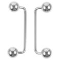 thumbnail image 1 of 2 Pcs Bagues de Perçage en Acier Inoxydable Style Punk pour Bijoux de Corps (Argent, Style Sphère), 1 of 9