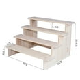 thumbnail image 6 of Wood Display Riser Stand Wooden Riser Display Shelf Organizer for Figurines 4 layer 30cm, 6 of 7