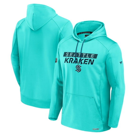 Men's Fanatics Blue Seattle Kraken Authentic Pro Rink Fleece Pullover Hoodie