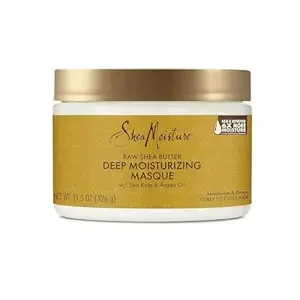 Shea Moisture Deep Treatment Hair Mask to Promote Healthy Hair Growth, Raw Shea Butter with Sea Kelp & Argan Oil, Curly Hair Products, Family Size, 16 Oz
