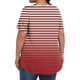 thumbnail image 3 of Tamaño Más Manga Corta Tops para las Mujeres Impreso Manga Corta Sólida Redonda Cuello Plegado Blusa, Poliéster Más Tamaño Superior, Lavado a Mano, 3 of 6