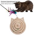 thumbnail image 3 of Kitten Interactive Roller Toy, Sturdy Construction Cat Turntable Ball Toy  for Scratching Playing, 3 of 7