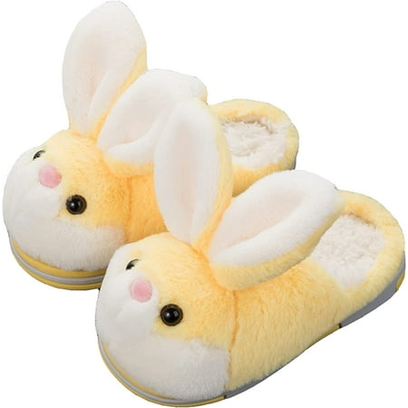 

PIKADINGNIS Women s Cute Bunny Animals Slippers Interesting Comfortable Furry Slippers Soft Plush Winter season Keep warm Home Slippers