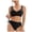 Black, variant on Womens High Waisted Thong Bikini Sets Sexy Brazilian Triangle Top Deep V Neck Two Piece Swimsuit Bathing Suits (Yellow, XL)