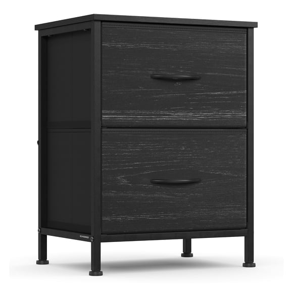 Cómoda SONGMICS de 2 cajones Negro Ébano ULGS312BE02S