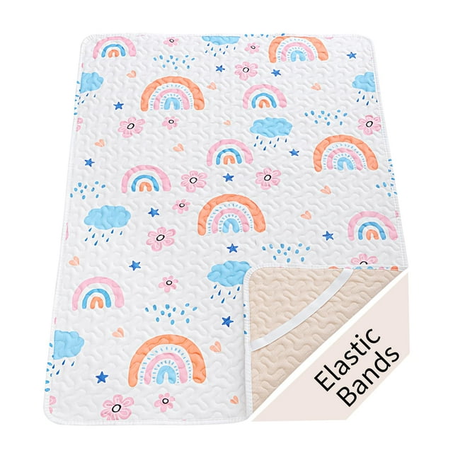 Sábana acolchada Pack n Play MatleYa de 97 x 66 cm, elástica acolchada