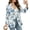 Blue Vintage Peony, variant on FOR U DESIGNS Womens Button Blazer Business Casual Suit Jacket House Trees Toile De Jouy Print, Open Front Jacket, Lapel Collar, Lightweight Blazer for Work Office Casual Travel Daily Wear