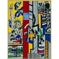 thumbnail image 2 of Vintage Apple Collection 19x24 Black Ornate Wood Framed with Double Matting Museum Art Print Titled - Fernand Léger - Study for Cinematic Mural-Study II, 2 of 4