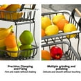thumbnail image 6 of BSHAPPLUS® Fruit Bread Basket, 2 Tier Countertop Rack, for Vegetable, Snacks, Household Items, Kitchen Storage Organizer, (Black),Fruit Basket for Kitchen, 6 of 10