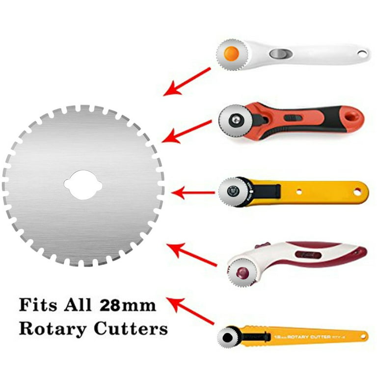 Abuff Rotary Cutter Blades 45mm, 10 Pcs Serrated Rotary Cutter Blades with  Storage Case, Perforating Rotary Replacement Blade for Crochet Edge  Projects, Fleece, Compatible with 45mm Rotary Cutters - Yahoo Shopping