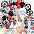 thumbnail image 4 of Yanonmyfd 119pcs Guirnalda de Globos para Fiesta de Carreras, Arco de Globos con Temática Fast One, Incluye Globos Azules, Rojos y Negros, Globos de Cumpleaños, Decoracion Cumpleaños, 4 of 7