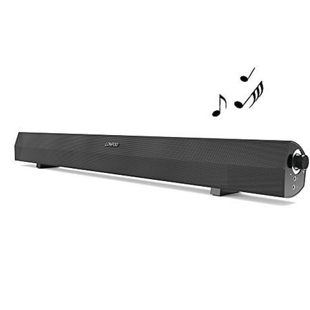 LONPOO 24 inch Metal Grilled PC Soundbar 10W USB Powered HI-FI Stereo Sound Speaker for Computer/Laptop,3-inch*2 Units and (Best Head Unit For Sound Quality)