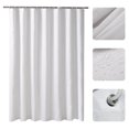 thumbnail image 3 of Cortina de ducha impermeable para baño, cortinas de baño a prueba de moho, tela de poliéster monocro Tomshoo Blanco/150cm * 200cm, 3 of 7