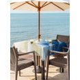 thumbnail image 3 of Outdoor Tablecloths with Umbrella Hole & Zipper, Navy Blue Ombre Beach 60x60 Inch Square Tablecloths, Summer Ocean Coastal Gradient Waves Waterproof Table Cloth, Patio/Pool/Picnic Table Covers, 3 of 8