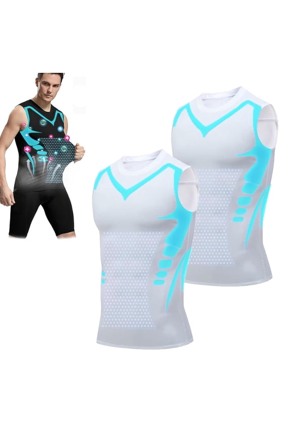 Compression Vest Men, Version Ionic Shaping Sleeveless Shirt, Version Close-Fitting Sleeveless Shirt