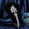 thumbnail image 3 of Tassel Rhinestone Applique Sewing Crystals Applique Decoration Silver Crystals Applique Decoration Shiny Rhinestone Applique for Gown Headpiece Shoes Bags or Other Item, 3 of 7
