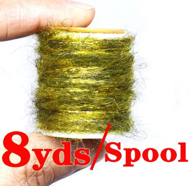 Zaoz Pack of 5 Fishing Fly Tying Material Dirty Bug Yarn Mottled Dubbing Rope Line for Tying Shrimps Nymphs Caddis Flies A418